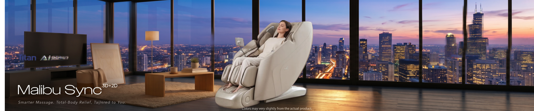 Best Dual Roller Massage Chair Under $2,500: Titan Malibu Duo 3D+2D